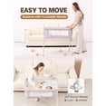 thumbnail image 6 of Baby Bassinet Bedside Sleeper - More Safer Height Adjustable Bassinet with Crib Sheet, Easy to Clean, Stable Bedside Crib with Wheels, 6 of 7