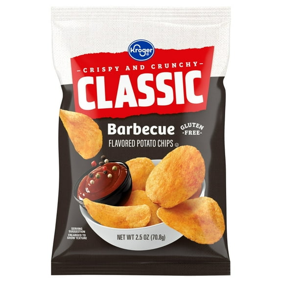 KR Classic Barbecue Flavored Potato Chips Single-Serve Bag - 2.5 oz - Pack of 2