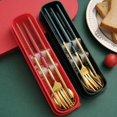 thumbnail image 3 of Portable Travel Tableware Set 304 Stainless Steel Cutlery Set Knife Fork Spoon Portable Cutlery Set With Case Kid School Cutlery, 3 of 5