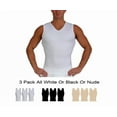 thumbnail image 2 of Insta Slim Mens 3-Pack Compression V-Neck Tank, Athletic Slimming Top VS00N3, 2 of 17