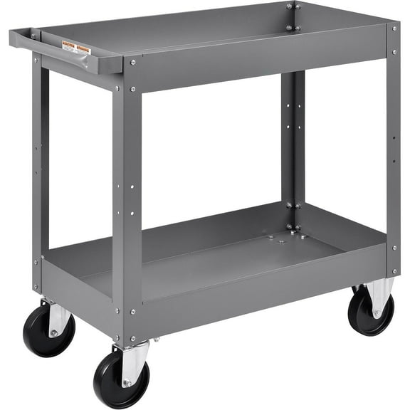 Global Industrial Steel Stock Cart w/2 Shelves 500 lb. Capacity 30""L x 16""W x