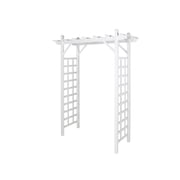 Pearington Square Lattice Garden Arbor, White PVC