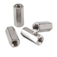 thumbnail image 3 of 4PCS M6 x 1 Pitch 25 mm Long 304 Stainless Steel Metric Hexagon Stud Extension Hexagon Nut, 3 of 5