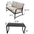 thumbnail image 3 of Metal Loveseat and Table in Rich Black / Ideal for Home Lounges, 3 of 3