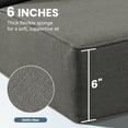 thumbnail image 6 of Outdoor Wicker Furniture Cushion Set, 24 x 22 x 6 Thicken Deep Seat Patio Chair Cushions, Dark Grey, 6 Sets, 6 of 10