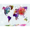 thumbnail image 3 of Watercolor World Map Illustration A-91594 (100% Cotton Tote Bag - Reusable), 3 of 3