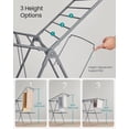 thumbnail image 4 of Tendedero de ropa SONGMICS plegable de 2 niveles gris ULLR053G0, 4 of 6
