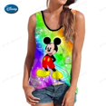 thumbnail image 1 of Women Summer Disney Mickey Mouse Print Vest Tops Sleeveless Bustier Soft Elastic Washable Wear-resistant Vest Crop Top SeamlessXL Gao Jinjia LED, 1 of 2