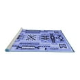 thumbnail image 2 of Ahgly Company Machine Washable Indoor Square Southwestern Blue Country Area Rugs, 6' Square, 2 of 4