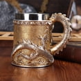 thumbnail image 6 of Jiibva 600ML Vintage Dragon Beer Tankard 304 Stainless Steel Medieval Beer Stein Cup Resin Coffee Beer Mug for Party Bar, 6 of 7