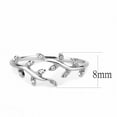 thumbnail image 2 of Womens Silver Rings High polished (no plating) 316L Stainless Steel Ring with AAA Grade CZ in Clear DA266, 2 of 5
