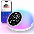 thumbnail image 1 of wonima02 Alarm Clocks Bedrooms Sleep Sounds, Digital Dual Alarm Clock Bedroom, Bedside Alarm Clock Adjustable Brightness Button/App Control Night Light White Noises 12/24H Up to 10 Alarms, White, 1 of 1