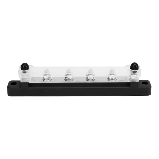 Power Distribution Busbar, 6 Post Power Distribution Terminal Block With Dust Cover M6 Studs DC12V To 48V 150A For Cars Boats RVs