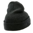 thumbnail image 3 of Paradise Palm Trees Embroidered 12 Inch Long Knitted Beanie - Heather Charcoal OSFM, 3 of 5