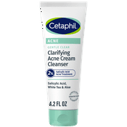 Cetaphil Gentle Clear Acne Face Wash with 2% Salicylic Acid, Cream Facial Cleanser, 4.2 oz