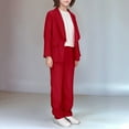 thumbnail image 6 of Kiijoy Big Girls Pantsuit Solid Color Open Front Blazer & Trousers Suit, Sizes 9-10, 6 of 8