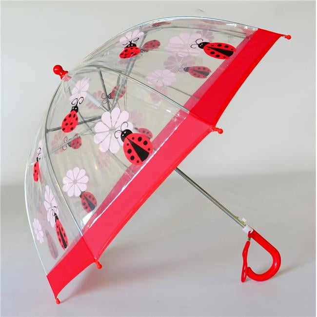 All-Weather™ 42" Pink and Clear Dome Umbrella 