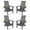 Modern Adirondack Chairs Set of 4, variant on Set of 4 Oversized HDPE Folding Adirondack Chairs with Wood Texture,