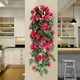 thumbnail image 5 of Guirnalda de rosas artificial de 36 pulgadas para colgar floral | Pack de 2 guirnaldas de flores de plástico para la decoración del arco de la fiesta de la boda | 17 flores por guirrilla, 5 of 7