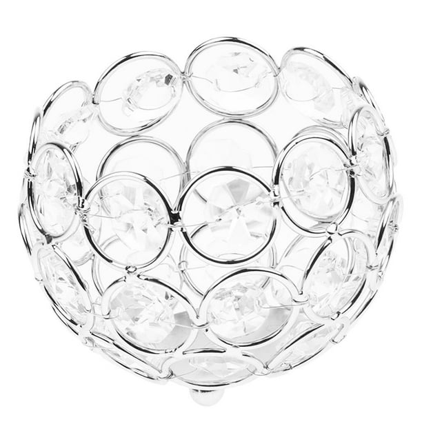 Portavelas de cristal navideño, candelabro decorativo para bodas, centro de mesa 8cm