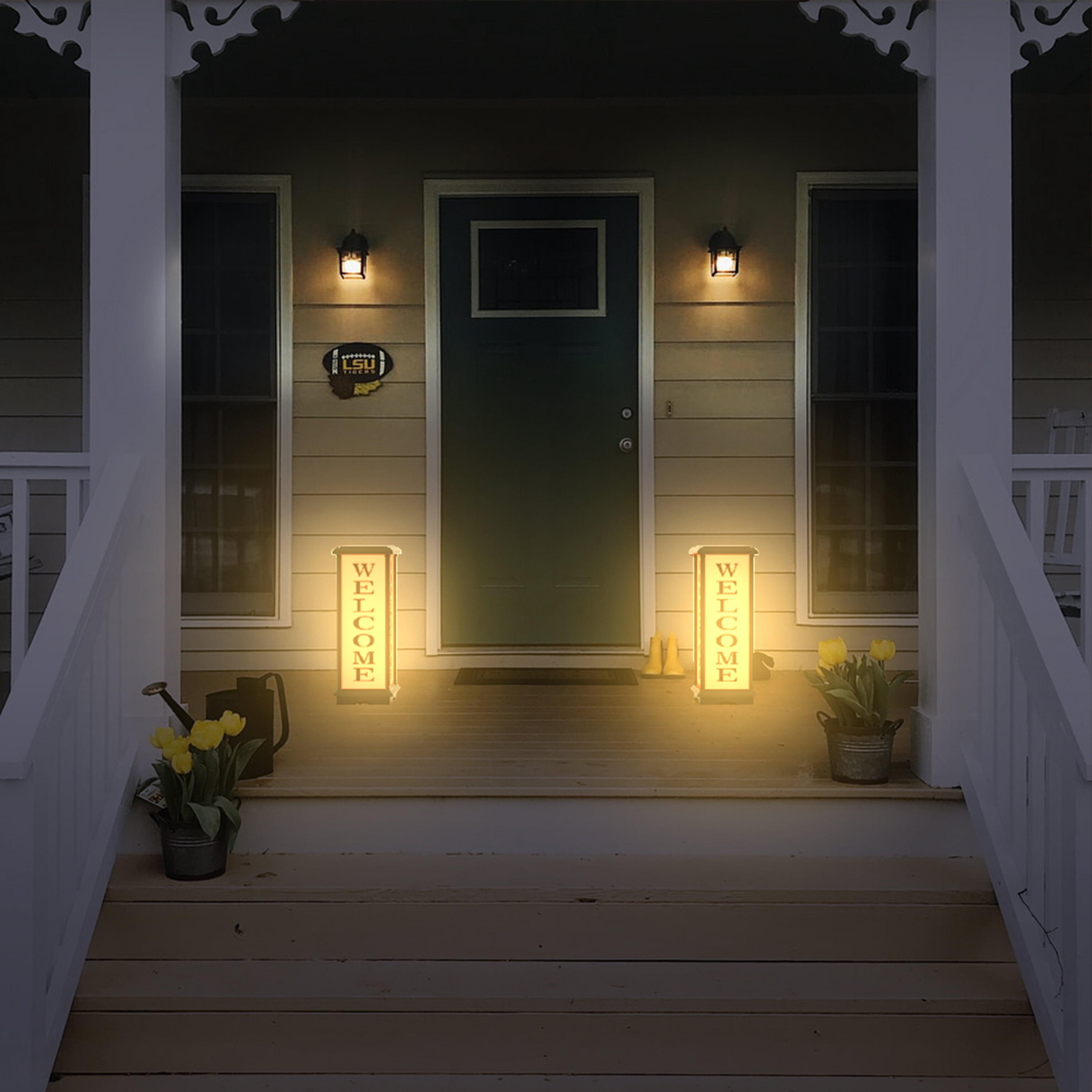 Techko Solar Welcome Lantern – Amber or White Light (Height 24.5")