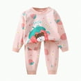 thumbnail image 3 of Xudanell Boy Outfits Toddler Clothes for Boys Thermal Print Outfits Baby Boy Girls Outfits Loungewear Light Pink 6-12 Months, 3 of 5