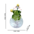 thumbnail image 3 of Mashaouyo Desktop Decor Cactus Car Center Console Decoration Transparent Resin Crafts Computer Home Decoration, 3 of 3