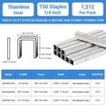 thumbnail image 2 of MEITE 45,360 pcs 20 Gauge 3/8 inch Crown Upholstery Staples, 1/4"Length Heavy Duty 304 Stainless Steel Staples, 2 of 8