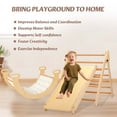 thumbnail image 4 of Toddler Climbing Set Montessori Activity Kid Slide Playset Pikler Triangle Outdoor Indoor Playground, 4 of 9