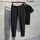 thumbnail image 5 of 9 Pantalones de verano recortados para hombre, pantalones de traje ajustados y trenzados, pantalones rectos, novedad en ropa de diseñador, sastrería, oferta de moda, 5 of 5