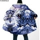 thumbnail image 1 of The King-Capa de piel de tigre blanco con estampado 3D para hombre, abrigo grueso y cálido con capucha, abrigo de lana a prueba de viento, bata, manta, 5, 1 of 4