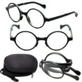 thumbnail image 3 of Foldable Round Reading Glasses Case Holder Readers Folding Eyeglass Pouch +1.00, 3 of 6