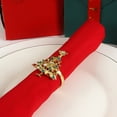 thumbnail image 2 of Qocolhg Christmas Decorations Outdoor Indoor, Christmas Metal Christmas Tree Napkin Clasp Napkin Ring Christmas Napkin Clasp Diamond Encrusted Mouth Cloth Ring, on Sale Clearance!, 2 of 6