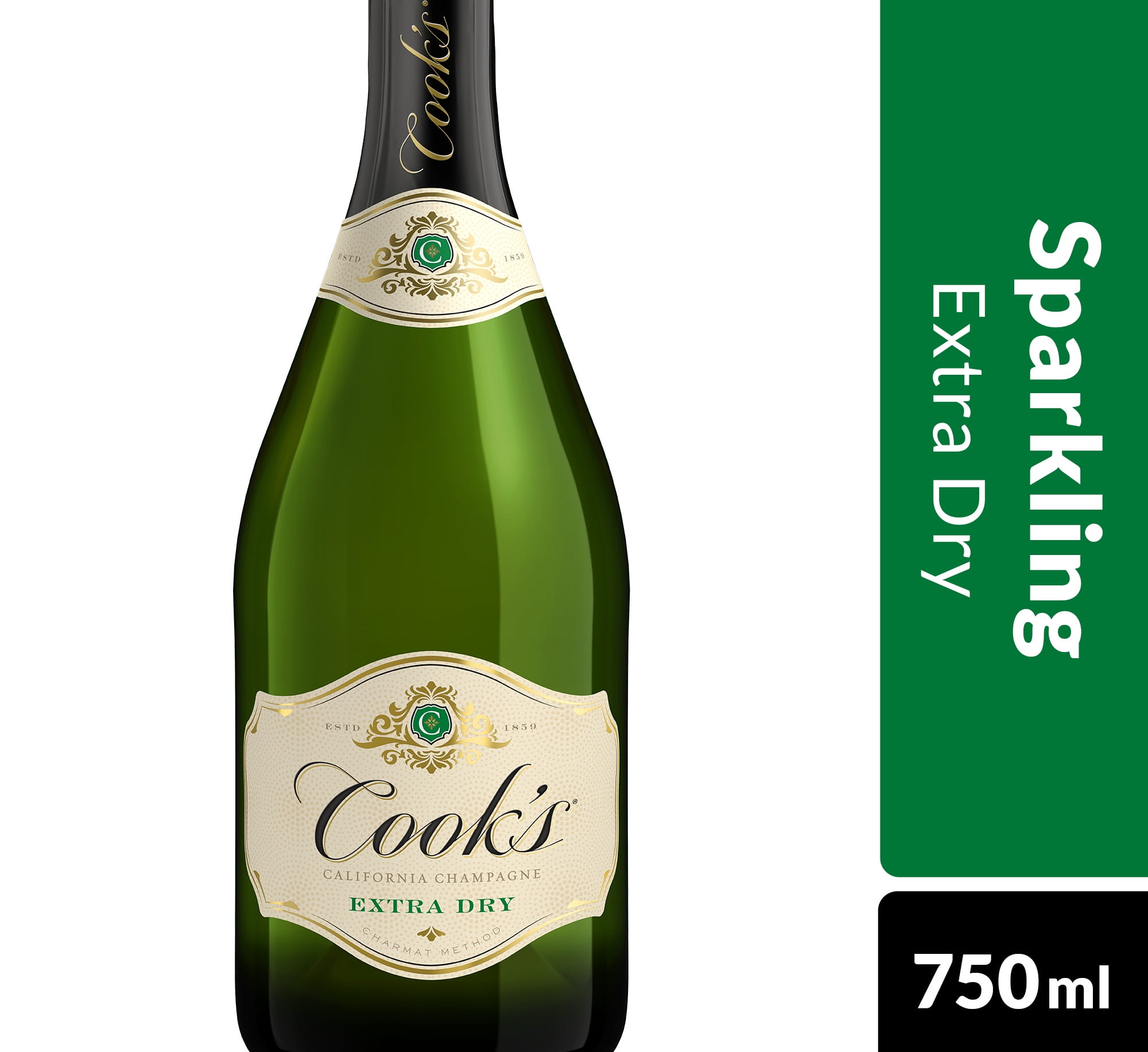 Cook's California Champagne Extra Dry, White Sparkling Wine, 750 mL