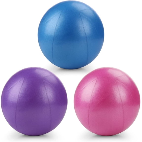 3 Pcs Soft Pilates Balls 9 Inch Exercise Ball, 23-25cm Small Exercise Ball Yoga Ball Mini Gym Ball for Yoga, Pilates, Core Training and Abdominal Workouts - Pilates Equipment for Home Gym Office Use