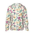 thumbnail image 2 of Uemuo Cute Flower Pattern Women's Full Zip UPF 50+ Sun Protection Hoodie Jacket Long Sleeve Sun Shirt Hiking Outdoor Performance with Pockets-3X-Large, 2 of 9