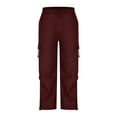 thumbnail image 6 of Wyobmus Baggy Cargo Pants for Men Trendy Casual Drawstring Parachute Pant Loose Fit Harem Joggers Streetwear Pants M-5XL Burgundy, 6 of 6