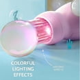 thumbnail image 2 of 1pcs，Magic Elastic Bubble Wand, Colorful Smoke Bubble Machine, Rechargeable Automatic Bubble Maker with Colorful Lights with Colorful Elastic Bubbles & Smoke Effect for Outdoors Parties Use,Pink, 2 of 5