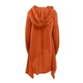 thumbnail image 4 of Mujeres Casual Manga Larga Suelta Impreso Medio Y Largo Tops Mujer Blusa Sudaderas Con Capucha Pompotops FGAJ17409, 4 of 5
