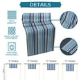 thumbnail image 7 of Table Runner Dresser Scarf 13 x 48 Inch Teal Navy Blue Grey Stripes Texture Table Runners Non-Slip Heat Kitchen Dining Table Decor for Kitchen Farmhouse Indoor Outdoor Home Party, 7 of 7