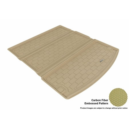 - 3D MAXpider 2011-2017 Dodge Durango All Weather Cargo Liner in Tan with Carbon Fiber Look