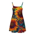 thumbnail image 6 of Nmnitkp Girl Dresses Cute Summer Sundress Boho Strap Casual Sleeveless Tiered Cami Dresses Multicolor,5 Years, 6 of 7