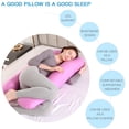 thumbnail image 2 of Topchances Pregnancy Pillow Maternity Belly Contoured Body with Cotton Cover Purple, 2 of 8