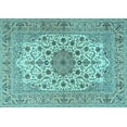 thumbnail image 1 of Ahgly Company Indoor Rectangle Persian Light Blue Traditional Area Rugs, 5' x 7', 1 of 4