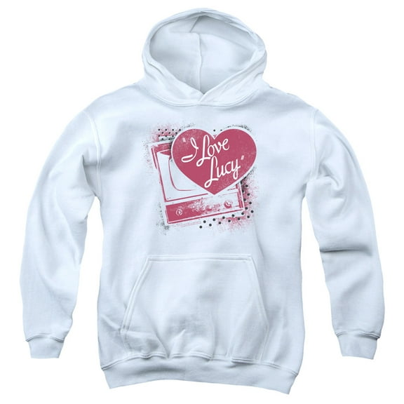I Love Lucy - Spray Paint Heart - Youth Hooded Sweatshirt - Small