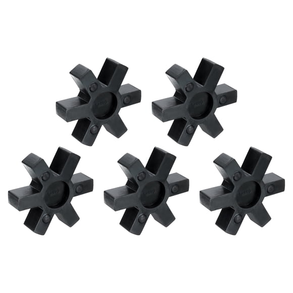 5pcs L150 Jaw Coupling Insert NBR Rubber L-Jaw Coupler Set, Black