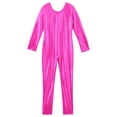thumbnail image 3 of Aislor Kids Girls' Shiny Metallic Long Sleeves Full Length Gymnastics Dance Jumpsuit, 3 of 7