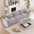 thumbnail image 5 of Bonzy Home Modular Sectional Sofa, L‑Shaped Couch, Ultra‑Comfort Seating – Configurable for Living Room & Family Room Gray, 5 of 9