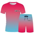 thumbnail image 4 of Playeras Cuello V Para Hombre, Camiseta Holgada Con Estampado De Letras De Ciudad, Conjunto De Ropa Deportiva De Verano, Ropa Deportiva Informal, 4 of 4
