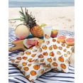 thumbnail image 3 of Pack of 2 Outdoor Pillow Covers, Fall Thanksgiving Orange Pumpkin Simple Lines Waterproof Square Throw Pillowcase Cushion Decorative Pillow Covers for Couch Patio Tent, 20x20 in, 3 of 6